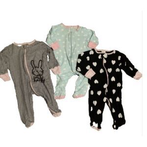 Girl Infant Sleepers 3 month (3 pcs)